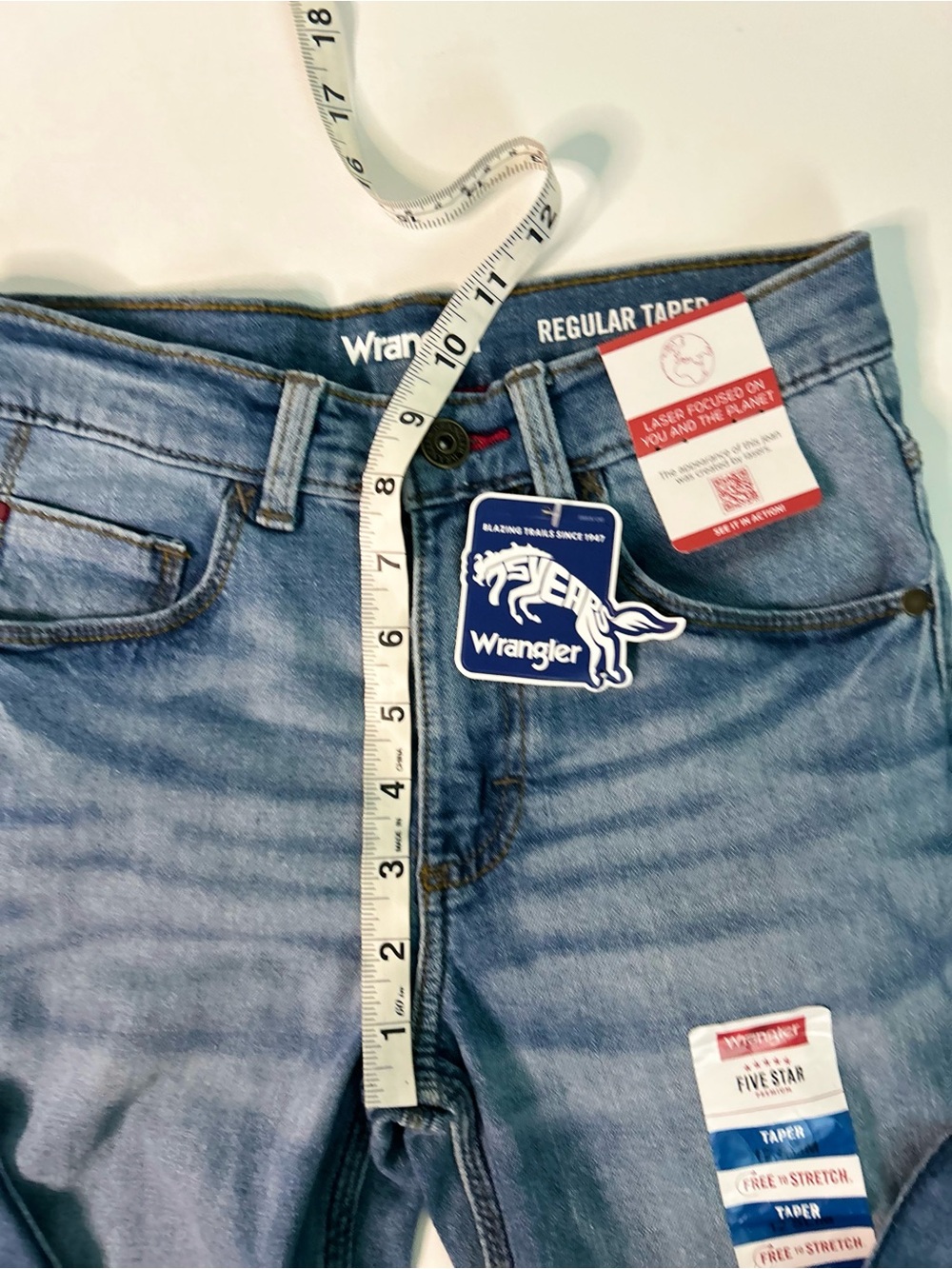 Wrangler Boys Five Star Taper Fit Stretch Jeans Size 12 Slim - Picture 6 of 7